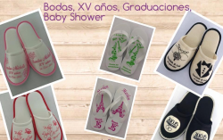 Pantuflas, Sandalias y Mandiles para fiestas y XV años