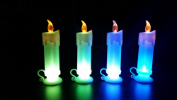 Vela Blanca con Luz LED Grande con Agarradera