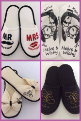 Pantuflas, Sandalias y Mandiles para fiestas y XV años