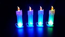 Vela Blanca con Luz LED Grande con Agarradera