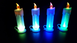 Vela Blanca con Luz LED Grande con Agarradera